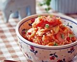 楽楽♪お昼ごはん。洋風トマト雑炊作り方6写真