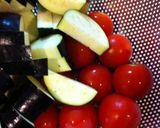 ミディトマトと茄子の煮込み作り方1写真