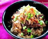 牛肉とごぼうとこんにゃくの炊き込みごはん作り方8写真