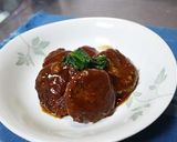 簡単！お好みソースで煮込みハンバーグ作り方5写真