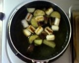 ゴマ油風味＊焼き葱と焼き茄子のお味噌汁作り方3写真