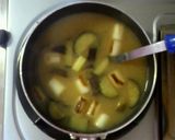 ゴマ油風味＊焼き葱と焼き茄子のお味噌汁作り方4写真