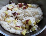 柚子パンチ!揚げ芋・大豆入りさつま芋ご飯作り方5写真