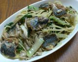 【秋！】サンマと白菜のペペロンチーノ作り方7写真