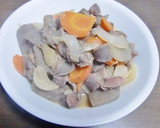 ことこと煮る砂肝とこんにゃくの味噌煮込み作り方5写真