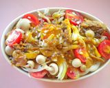 さば味噌煮缶のトマトチーズ焼き作り方2写真