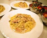 ポルチーニ茸のクリームパスタランチ作り方9写真