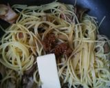 醤油麹で☆にんにくとベーコンのパスタ作り方5写真