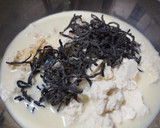 簡単☆豆腐と塩昆布の和風ドリア作り方1写真