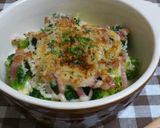 ブロッコリーとベーコンのチーズパン粉焼き作り方4写真