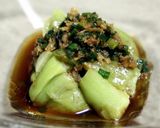 野菜あと１品。レンジ蒸しなす ねぎポンで作り方5写真