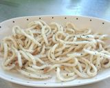 豚肉のバジルうどん炒め★作り方1写真