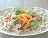 豚肉のバジルうどん炒め★作り方3写真