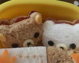 キャラ弁☆リラックマの型抜きサンドイッチ作り方7写真