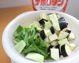 秋なすと素麺のナポリタン風作り方1写真