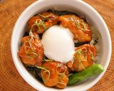 温玉のせ鶏照り焼き丼作り方7写真