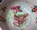 炒めない!塩昆布ベーコン炒飯作り方1写真
