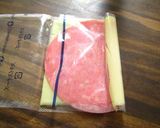 ハム　チーズのハート風　キャラ弁おかず作り方2写真
