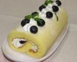 チーズとブルーベリーのロールケーキ作り方9写真