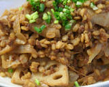 とれとれ食物繊維！押麦こってり味噌炒め作り方6写真