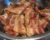 豚バラブロックの甘酢たれ丼作り方1写真