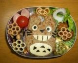 キャラ弁☆トトロのハンバーグ弁当♪♪作り方4写真