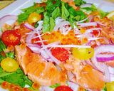 炙り〆サーモン&イクラの親子カルパッチョ作り方5写真