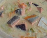 鮭のチャンチャン鍋風作り方5写真