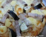 ベーコン・インゲン豆・プチトマトのピザ。作り方7写真