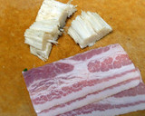 捨てないで！エノキ茸の軸ベーコン巻き作り方1写真