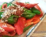 甘長とうがらしの梅ポン酢和え作り方4写真