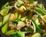 ■豚肉と青梗菜のオイスターあんかけご飯■作り方5写真