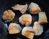 鮭の梅にんにく照り焼き作り方5写真
