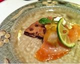 サーモンのマリネ＋クリームチーズ＋すだち作り方3写真