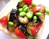 茄子とトマトのバジル風味トースト作り方4写真