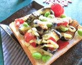 茄子とトマトのバジル風味トースト作り方6写真
