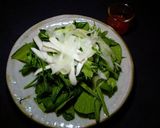 （初秋）青菜のグリーンサラダ　京都カフェ作り方4写真