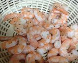 中華風海老とキャベツの炒め物作り方1写真