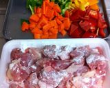 鶏肉とカシューナッツの彩り炒め作り方1写真