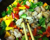鶏肉とカシューナッツの彩り炒め作り方6写真