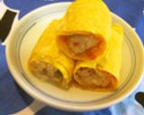 お弁当に！片手で食べやすいオムチャーハン作り方7写真