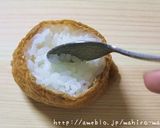 キャラ弁＊ダッフィーお稲荷さん作り方1写真
