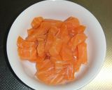 大根とサーモンのわさマヨ醤油和え作り方1写真