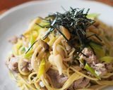 塩麹で♪長葱と豚肉の和風パスタ作り方7写真