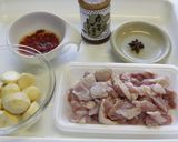 栗と鶏肉のドレッシング炒め作り方1写真