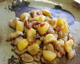 栗と鶏肉のドレッシング炒め作り方7写真