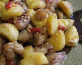 栗と鶏肉のドレッシング炒め作り方8写真