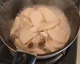 きなこを入れた、シメジとタケノコの煮物作り方2写真