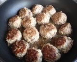 中からチーズとろ〜り♬きのこミートボール作り方5写真