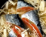 秋の味覚 鮭とキノコの炊き込みご飯作り方3写真